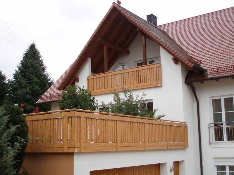 Alu-Balkon in Holzoptik - Modell Neuburg 02