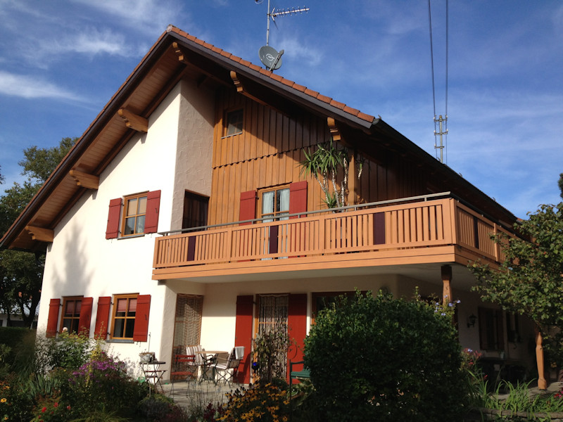 Alu-Balkon in Holzoptik - Modell Münsterhausen 01